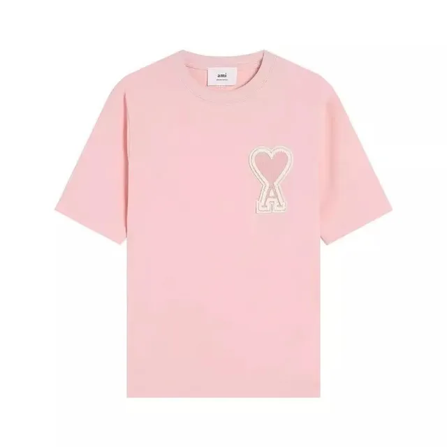 AMI Paris Heart Logo T-Shirt Embroidered Heart