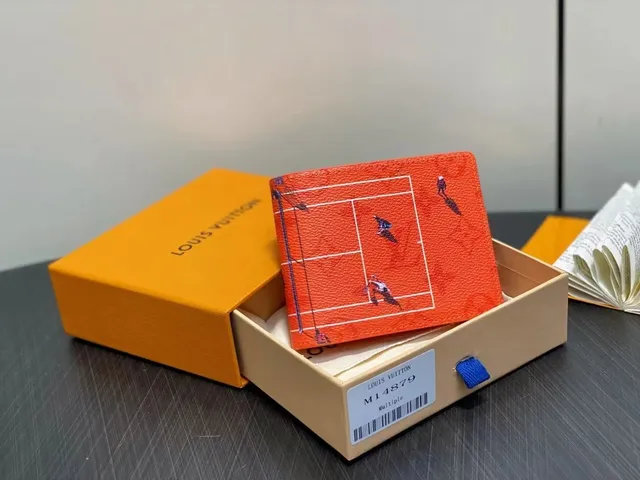 Louis Vuitton Multiple Wallet Tennis Court Print