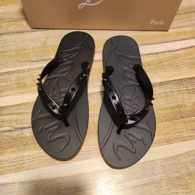 Christian Louboutin Spiky Flip Flop Studded