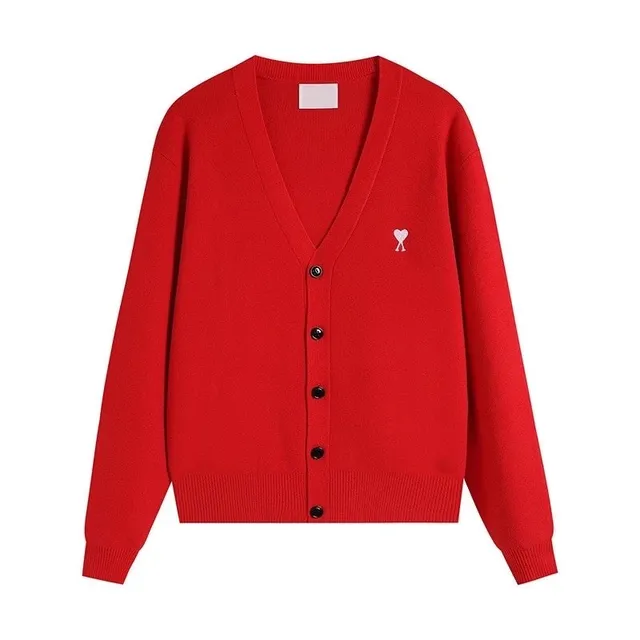 Amiri V-Neck Cardigan Heart Logo