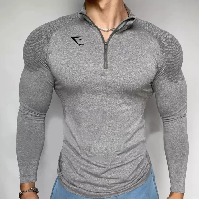 Gymshark Quarter Zip Top Textured Panel