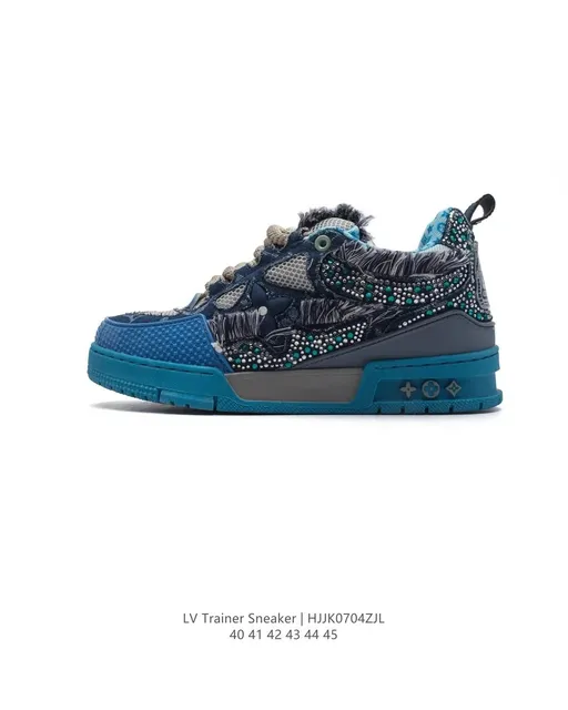 Louis Vuitton LV Trainer Sneaker Embroidered Denim