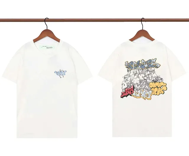 Off-White Graphic T-Shirt Graffiti Print