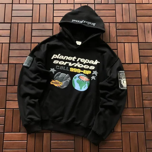 Broken Planet Hoodie Planet Repair Services