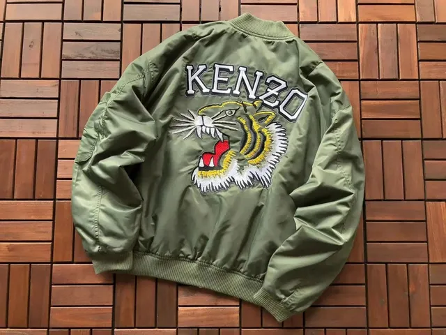 Kenzo Tiger Bomber Jacket Olive Green