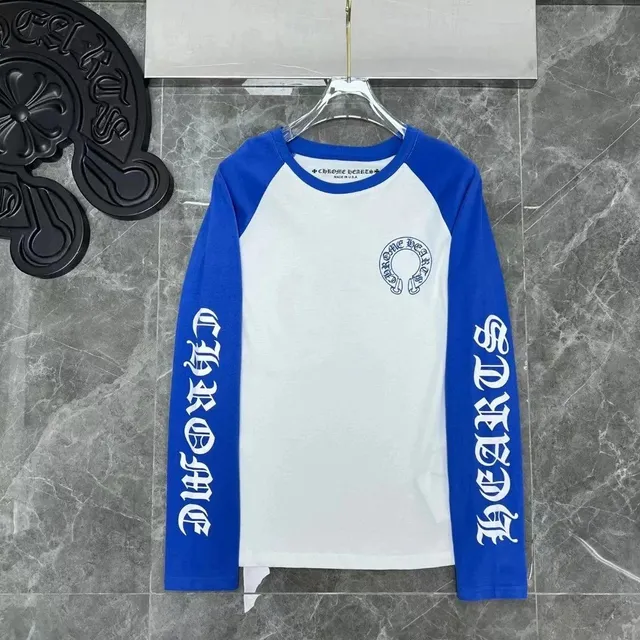 Raglan Long Sleeve Tee Chrome Hearts Logo Print