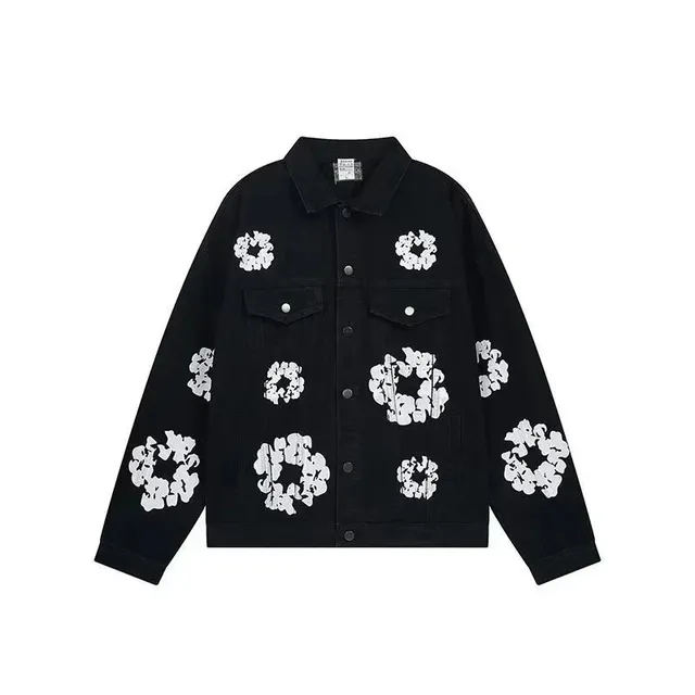 Balenciaga Denim Jacket Floral Print