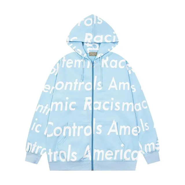 Anti Social Social Club Zip-Up Hoodie Systemic Racism Controls America
