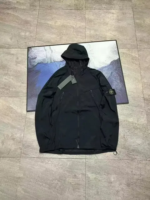 Stone Island Hooded Jacket Black