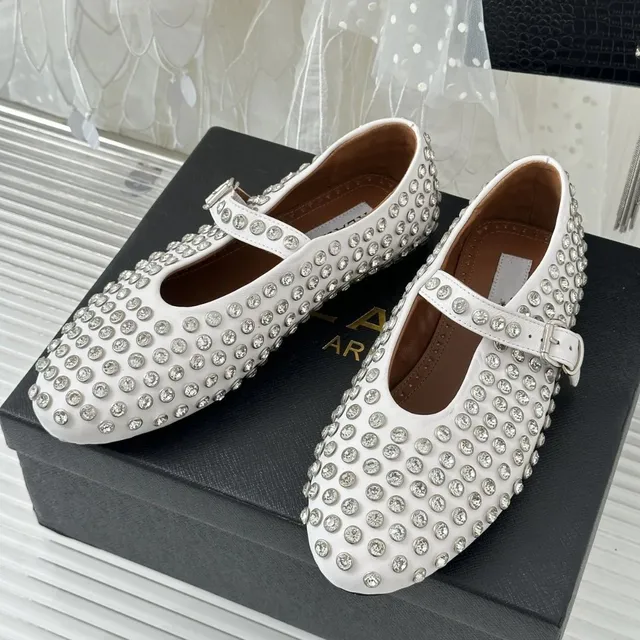 Maison Margiela Tabi Mary Jane Loafer Crystal-Studded