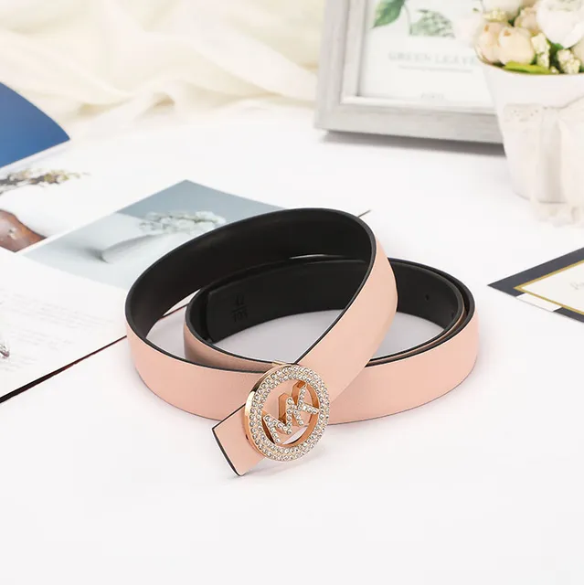 Michael Kors Reversible Belt Crystal Logo Buckle