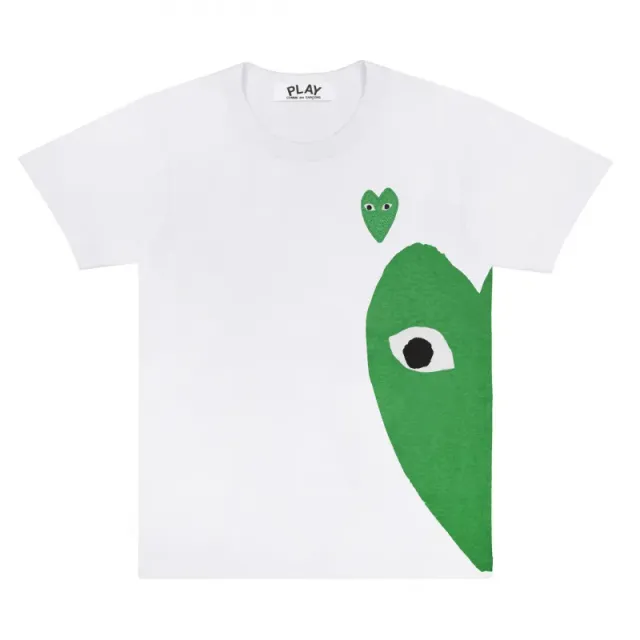 Comme des Garçons Heart T-Shirt Green Heart Print