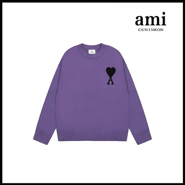 AMI Paris Knit Sweater Heart Logo