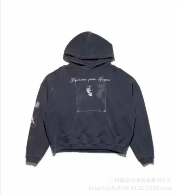 Fear of God Hoodie Distressed Graphic