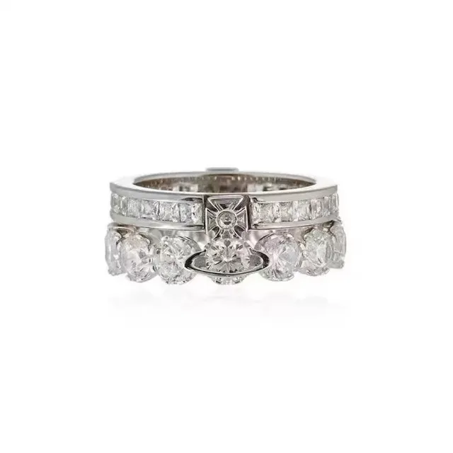 Vivienne Westwood Orb Ring Set Crystal-Embellished