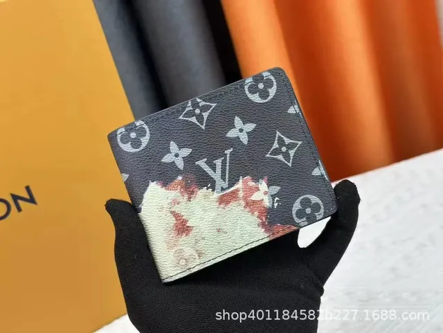 Louis Vuitton Bifold Wallet Monogram Eclipse with Floral Print
