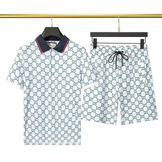 Gucci GG Print Polo and Shorts Set Interlocking GG Monogram