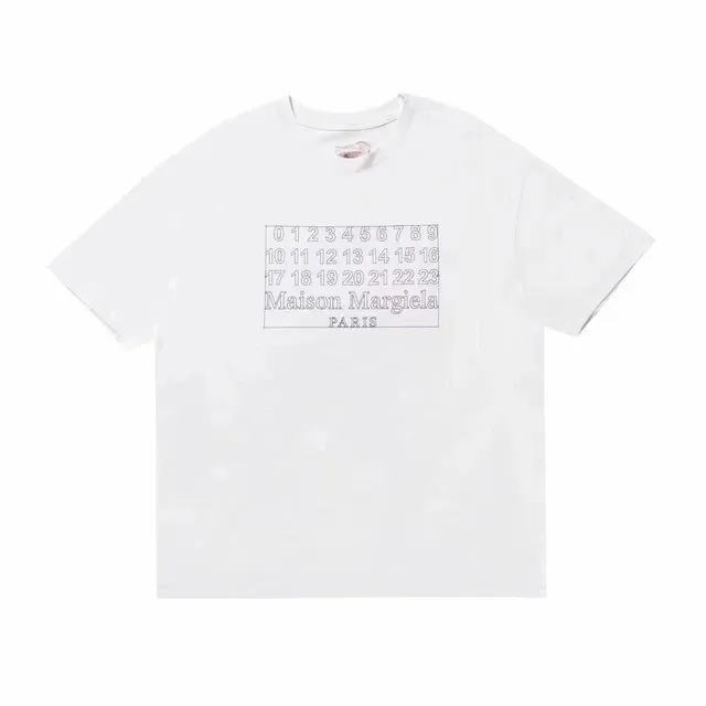 Maison Margiela Numbered Logo Tee Numeric Grid Print
