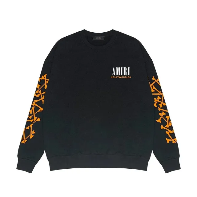 Amiri Crewneck Sweatshirt Crossbones Sleeve Print