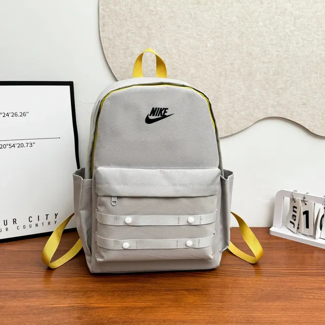 Nike Backpack Grey with Yellow Accents