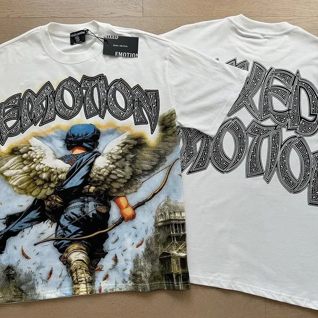 Mixed Emotion Graphic Tee Angel Print