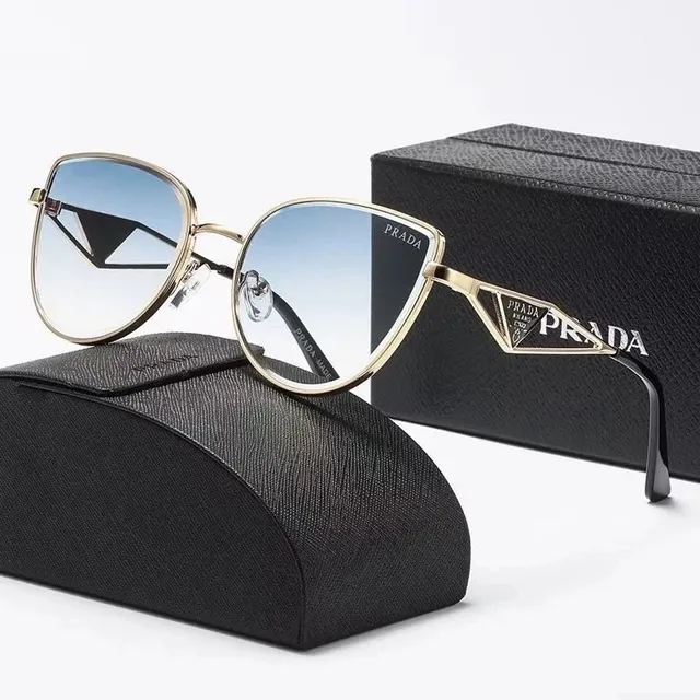 Prada Cat-Eye Sunglasses Gradient Blue Lens