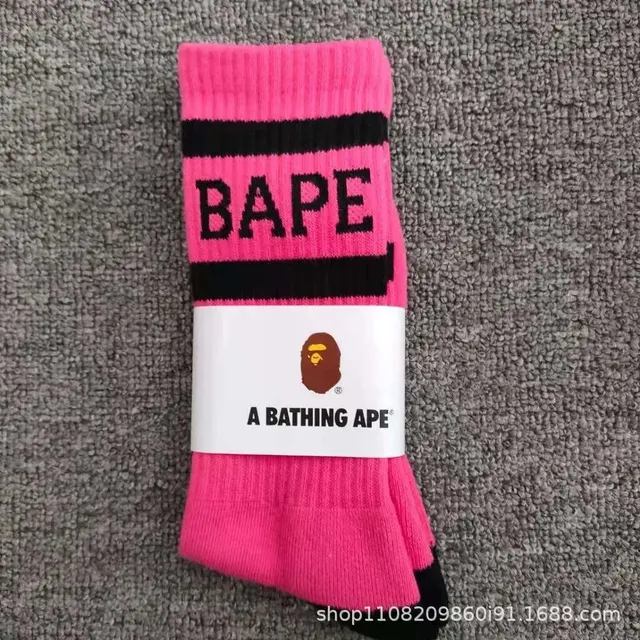 Crew Socks BAPE Logo Stripe