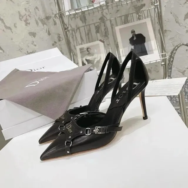 Dior Saddle Heels Buckle Strap