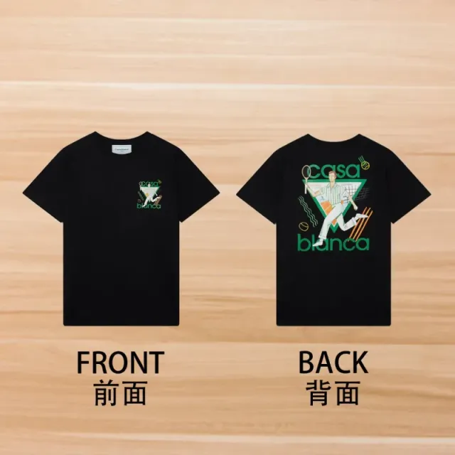 No. 40 front and rear models-inverted triangle & tennis player black