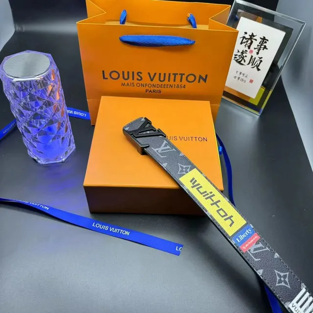 Louis Vuitton LV x Supreme Belt Monogram Canvas with Yellow Label