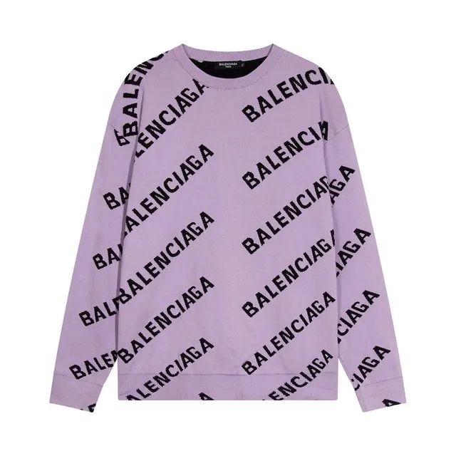 Balenciaga Logo Sweater All-Over Logo