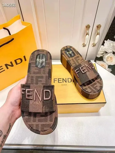 Fendi Platform Slide FF Logo