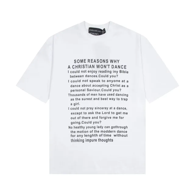 Enfants Riches Déprimés Graphic Tee Some Reasons Why A Christian Won't Dance