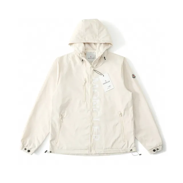 Moncler Hooded Windbreaker Logo Print