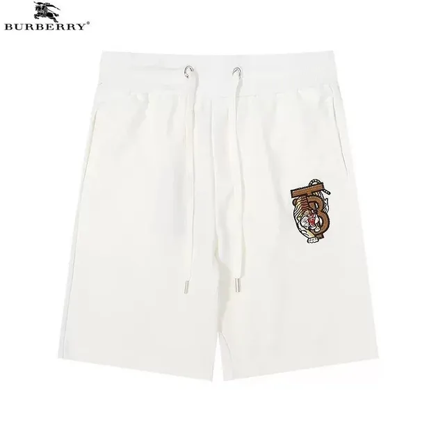 Burberry Embroidered Logo Shorts Monogram Tiger Patch
