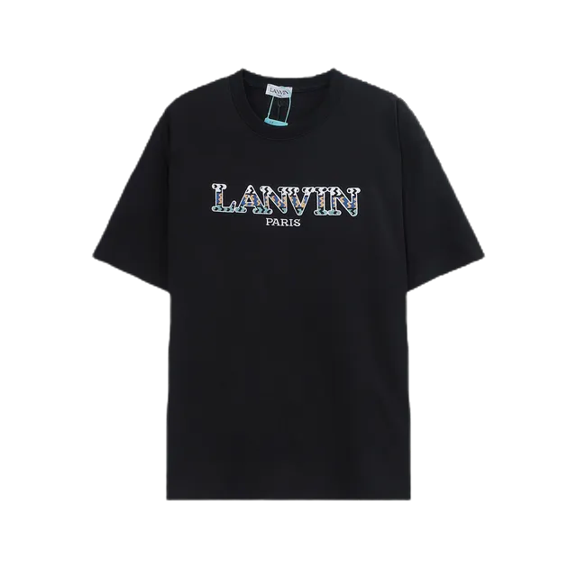 Lanvin Logo T-Shirt Embroidered Tribal Logo