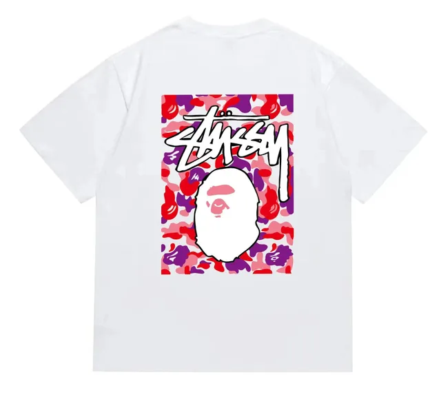 Stüssy Graphic T-Shirt Bape Camo Stussy Collab