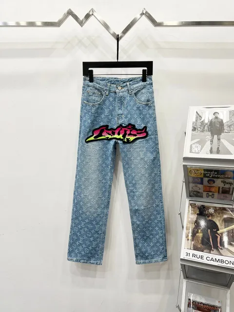 Louis Vuitton Monogram Jeans Travis Scott Collaboration