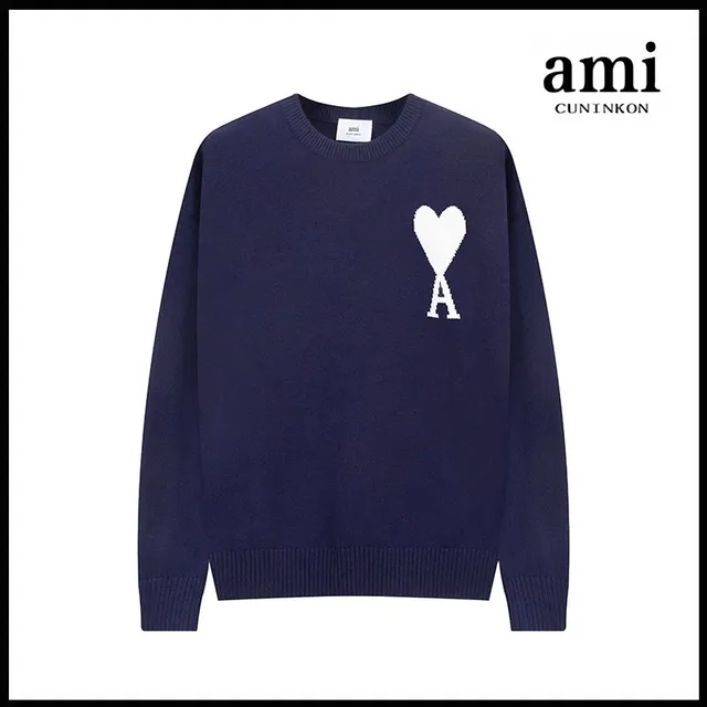 AMI Paris Knit Sweater Heart Logo