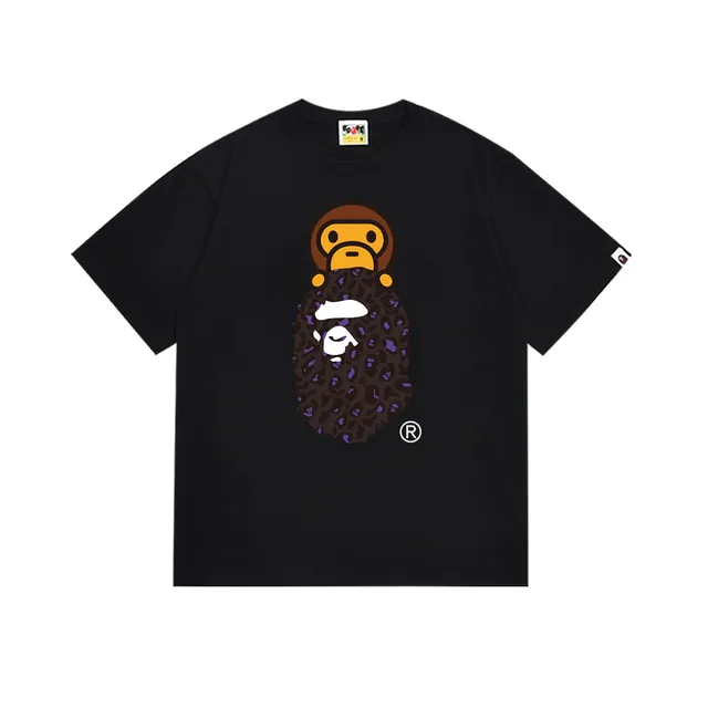 BAPE Ape Head Tee Leopard Ape with Baby Ape