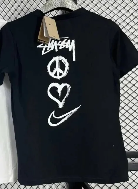 Stüssy × Nike Graphic T-Shirt Peace Heart Swoosh