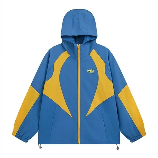 Syna World Windbreaker Jacket Blue Yellow Panel