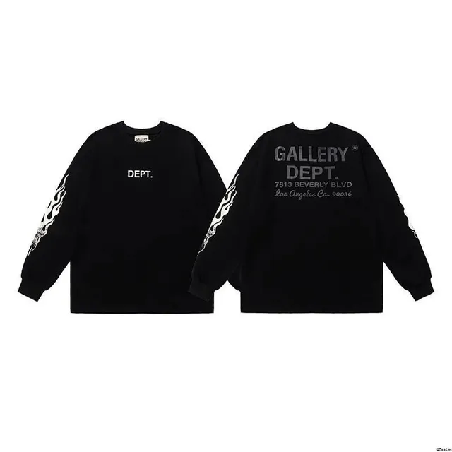 Gallery Dept. Long-Sleeve Tee Flame Sleeve Print