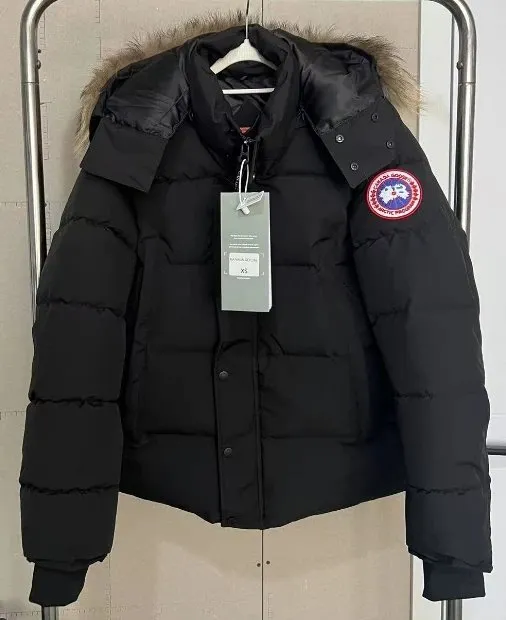 Canada Goose Puffer Jacket Black with Fur Trim