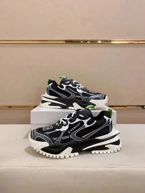 Givenchy Speed Trainer Black White Green