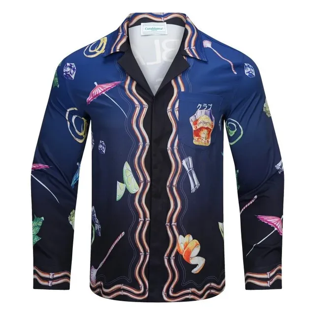 Casablanca Camp Collar Shirt Cocktail Print