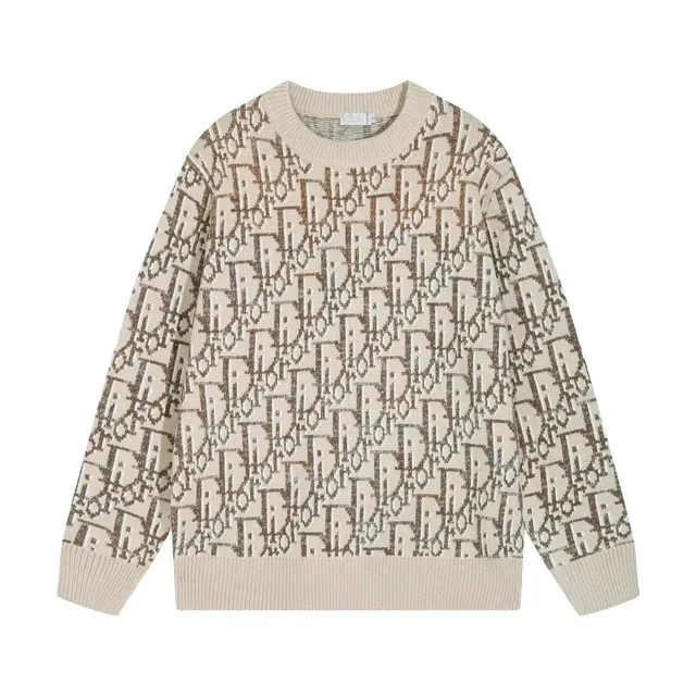 Dior Oblivion Knit Sweater Oblique Logo Intarsia