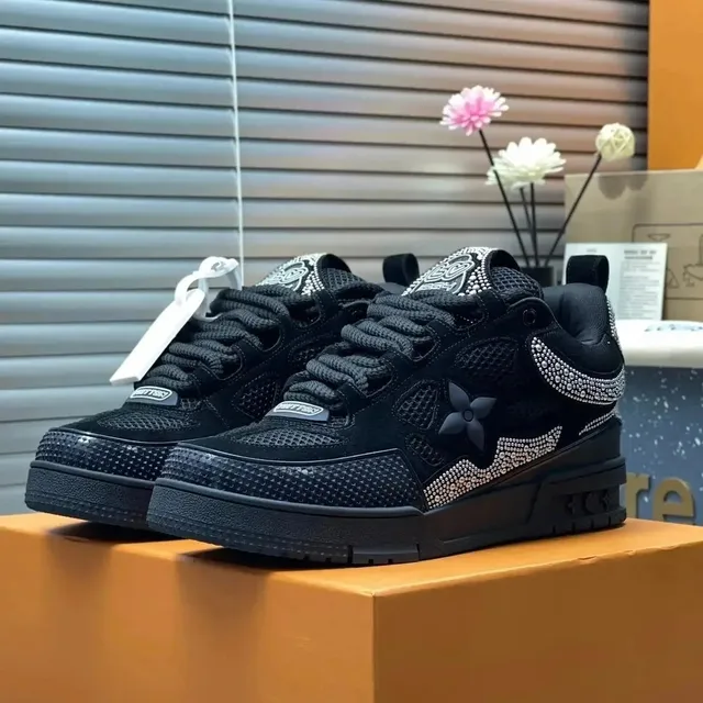 Louis Vuitton LV Trainer Crystal Embellished
