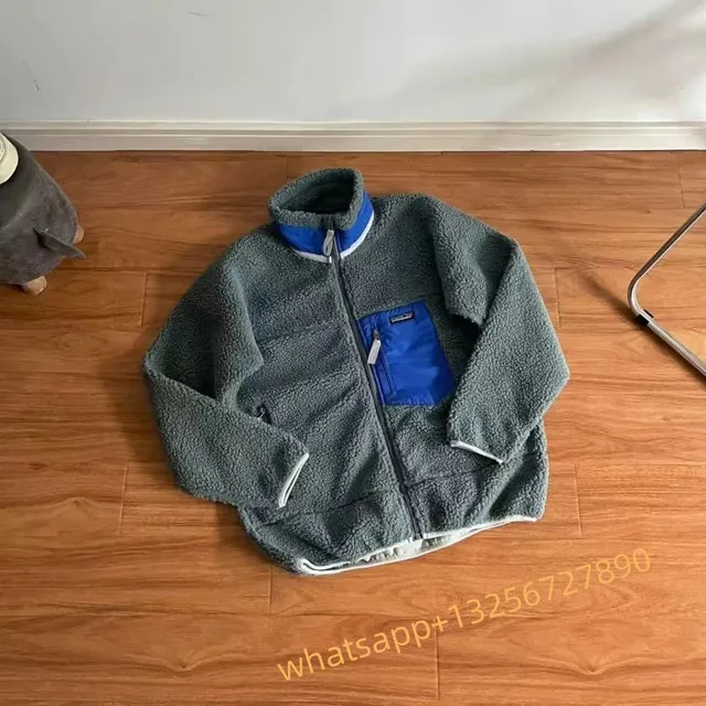Patagonia Synchilla Snap-T Fleece Jacket Grey with Blue Accents