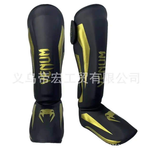 Venum Shin Guards Black Gold